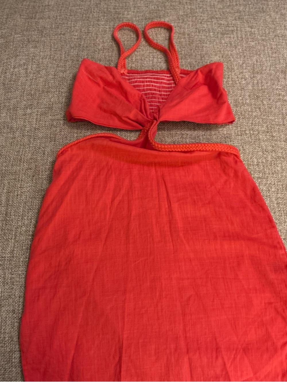 SHEIN Red Knit Crop Top Set